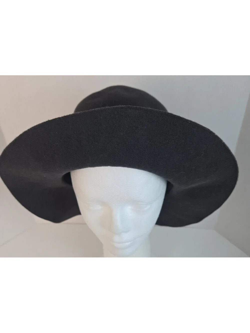 Hat Attack Wool Felt Fedora Hat Leather Band Wide Brim US Made Charcoal Gray